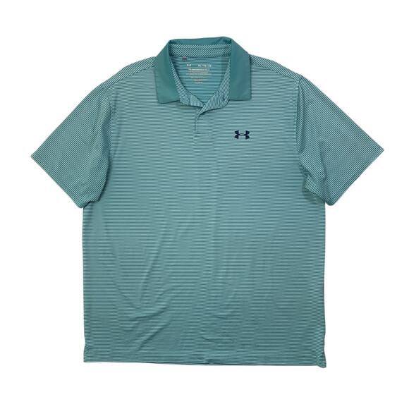 Under Armour Shirt Mens Extra Large Capri White Performance Polo Loose HeatGear - Picture 1 of 11